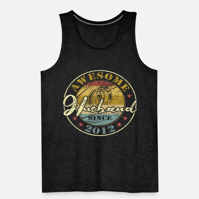 12ter Hochzeitstag toller Ehemann seit 2012 Retro Männer Premium Bio Tank Top