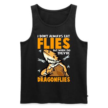 Libellen - Männer Premium Bio Tank Top - Schwarz - Vorne - AI Model Male 178 light (178cm)