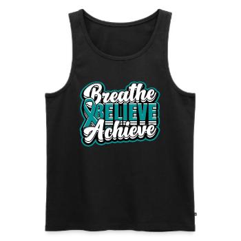 Détoxification Addicted Belive Achieve - Débardeur bio Premium Homme - noir - Devant - AI Model Male 178 light (178cm)
