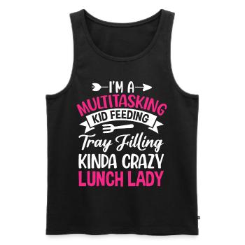 Cafeteria-Mitarbeiterin Multitasking Kinderfütteru - Männer Premium Bio Tank Top - Schwarz - Vorne - Michal (187cm)