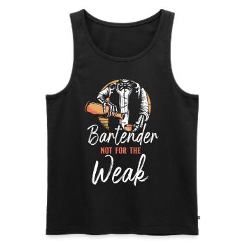 Bartender Mixologist Bartender Not - Men's Premium Organic Tank Top - black - Front - Michal (187cm)