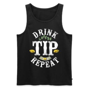 Bartender Mixologist Drink Tip - Männer Premium Bio Tank Top - Schwarz - Vorne - Michal (187cm)