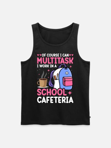 Cafeteria Employee Lunch Lady Multitask - Men's Premium Organic Tank Top - black