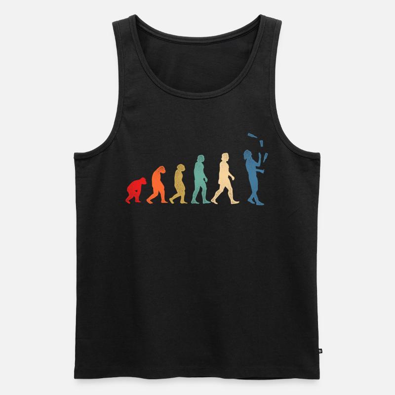 Bartender Mixologist Evolution - Männer Premium Bio Tank Top - Schwarz