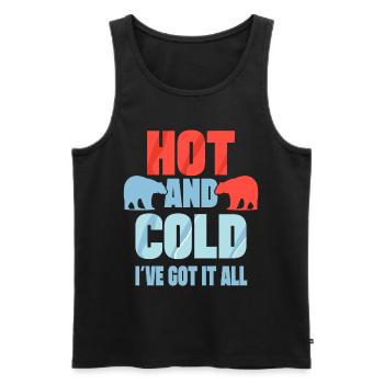 Ice Swimming Hot & Cold I´ve Got It All Ice Gift - Männer Premium Bio Tank Top - Schwarz - Vorne - Michal (187cm)