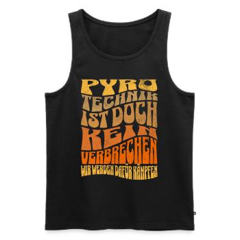 Pyrotechnics are not a crime - Meme Spruch - Men's Premium Organic Tank Top - black - Front - Michal (187cm)