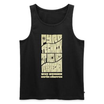 La pyrotechnie n’est pas un crime - Meme Spruch - Débardeur bio Premium Homme - noir - Devant - AI Model Male 178 light (178cm)