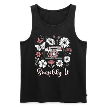 Photographer Photography Photographers Simplify It - Men's Premium Organic Tank Top - black - Front - AI Model Male 178 light (178cm)