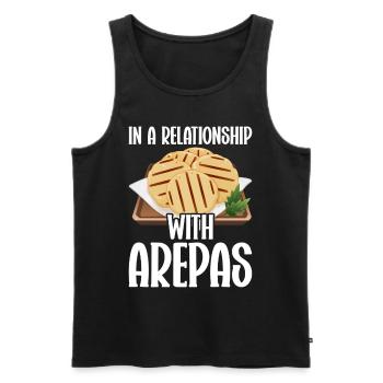 Arepa Colombian Food - Men's Premium Organic Tank Top - black - Front - Michal (187cm)