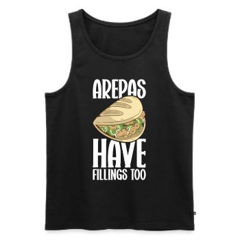 Arepa Colombian Food - Men's Premium Organic Tank Top - black - Front - Michal (187cm)