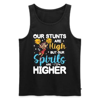 Our Stunts Are High But Our Spirits Are Higher - Männer Premium Bio Tank Top - Schwarz - Vorne - Michal (187cm)