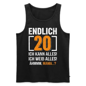 Finally 20 I can do everything I know everything - Men's Premium Organic Tank Top - black - Front - Michal (187cm)