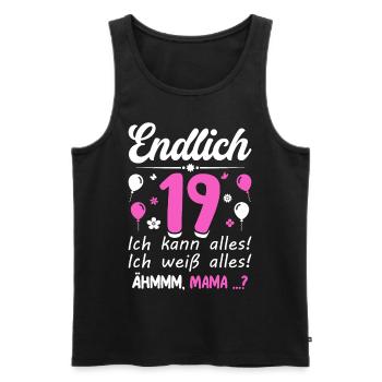 Finally 19 I can do everything I know everything - Men's Premium Organic Tank Top - black - Front - Michal (187cm)
