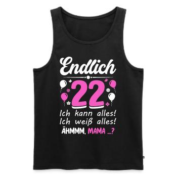 Finally 22 I can do everything, I know everything - Men's Premium Organic Tank Top - black - Front - Michal (187cm)