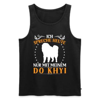 Talk only to Do Khyi Tibetan Mastiff Tibetan Mastiff - Men's Premium Organic Tank Top - black - Front - Michal (187cm)