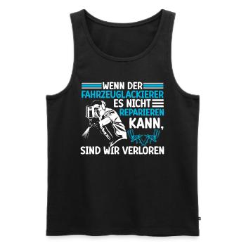 Vehicle Painter Can Repair It Painter - Men's Premium Organic Tank Top - black - Front - AI Model Male 178 light (178cm)