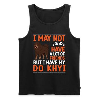 Do Khyi is my friend Tibetan Mastiff - Men's Premium Organic Tank Top - black - Front - Michal (187cm)