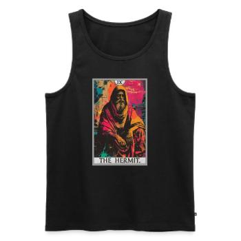 Tarot Cards Tarot Card The Hermit The Hermit - Men's Premium Organic Tank Top - black - Front - AI Model Male 178 light (178cm)