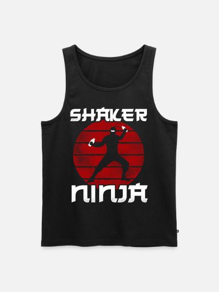 Bartender Mixologist Ninja Shaker - Men's Premium Organic Tank Top - black