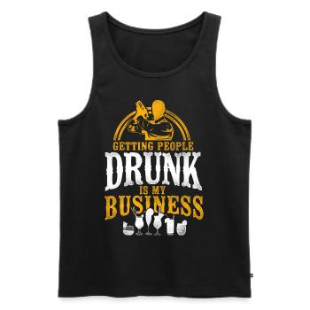 Barman Mixologue Obtenir - Débardeur bio Premium Homme - noir - Devant - Michal (187cm)