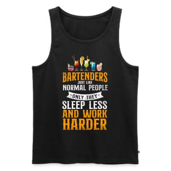 Bartender Mixologist Bartenders - Männer Premium Bio Tank Top - Schwarz - Vorne - AI Model Male 178 light (178cm)