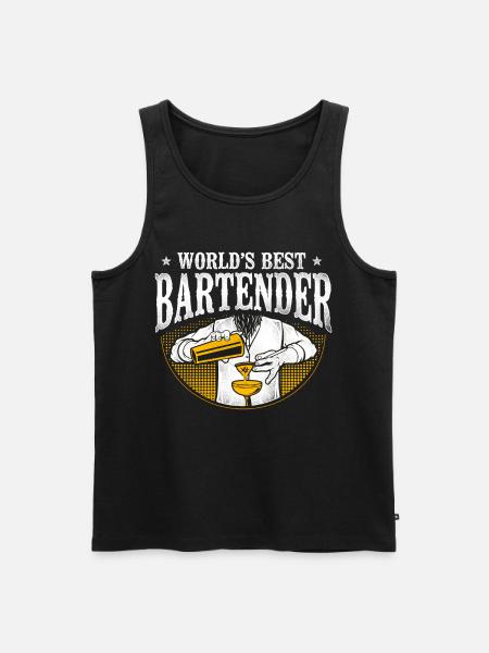 Bartender Mixologist World's Best - Men's Premium Organic Tank Top - black