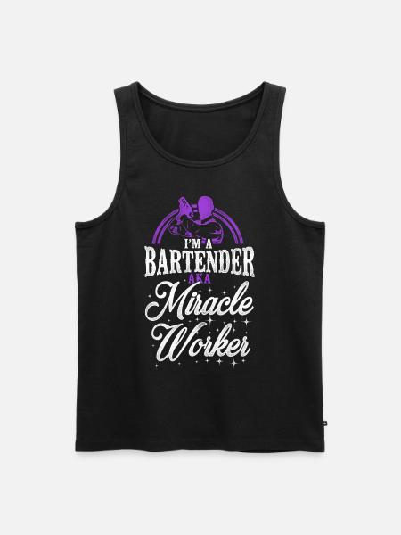 Bartender Mixologist Bartender - Men's Premium Organic Tank Top - black