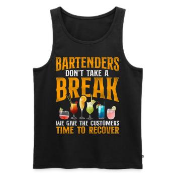 Bartender Mixologist Bartenders - Men's Premium Organic Tank Top - black - Front - Michal (187cm)