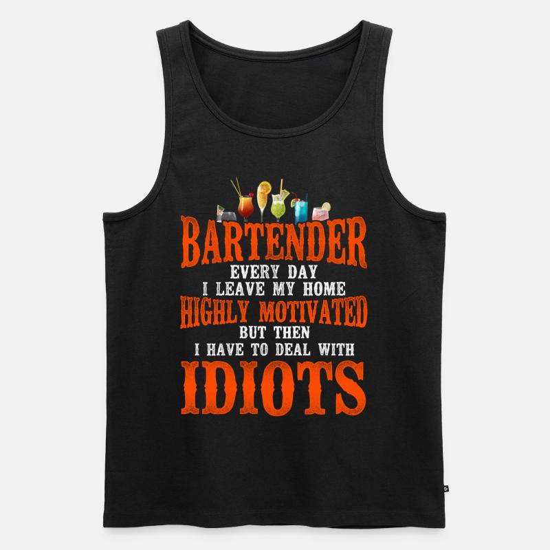 Bartender Mixologist Bartender - Männer Premium Bio Tank Top - Schwarz