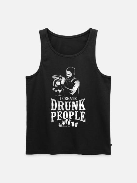 Bartender Mixologist I Create - Männer Premium Bio Tank Top - Schwarz