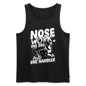 Flyball Border Collie Nose Work - Men's Premium Organic Tank Top - black - Front - Michal (187cm)