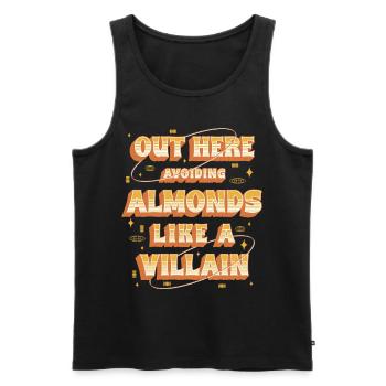 Almond Allergy Out Here Avoiding Almonds - Men's Premium Organic Tank Top - black - Front - AI Model Male 178 light (178cm)