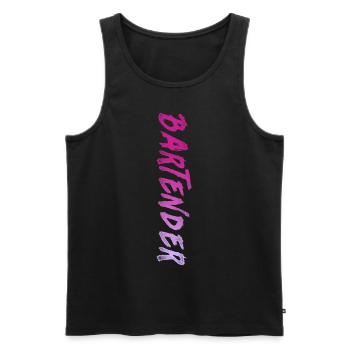 Bartender Mixologist Bartender - Men's Premium Organic Tank Top - black - Front - Michal (187cm)