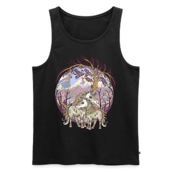 Unicorn Unicorns Mythical Creatures Mythical Animals Child - Men's Premium Organic Tank Top - black - Front - AI Model Male 178 light (178cm)