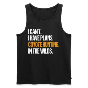 Coyote Hunter Yote - Men's Premium Organic Tank Top - black - Front - Michal (187cm)