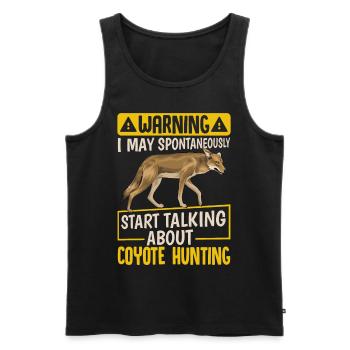 Coyote Hunter Yote - Men's Premium Organic Tank Top - black - Front - AI Model Male 178 light (178cm)