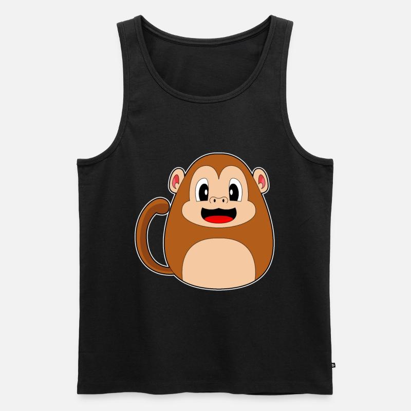 Affe Ostern Osterei - Männer Premium Bio Tank Top - Schwarz
