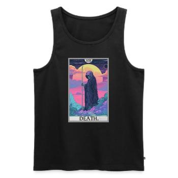 Tarot Card Tarot Card Death - Men's Premium Organic Tank Top - black - Front - AI Model Male 178 light (178cm)