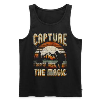 Photographer Photography Photographers Capture The Magic - Men's Premium Organic Tank Top - black - Front - Michal (187cm)