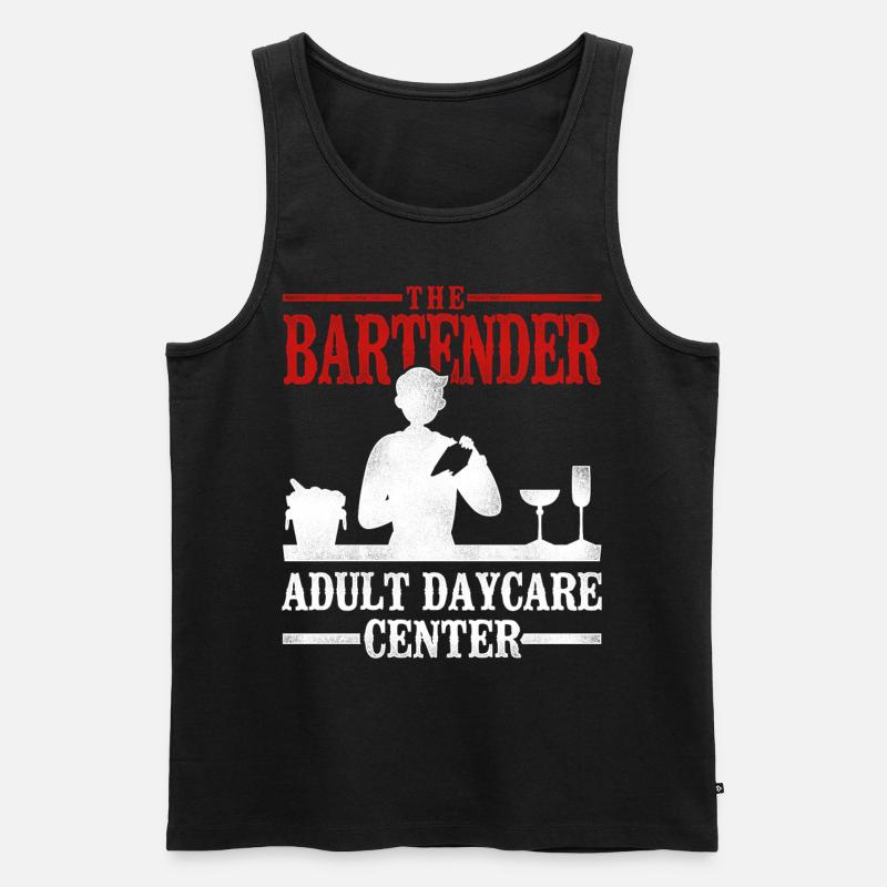 Bartender Mixologist The Bartender - Men's Premium Organic Tank Top - black