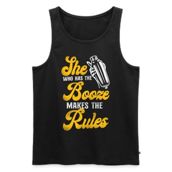 Bartender Mixologist She Who Has - Männer Premium Bio Tank Top - Schwarz - Vorne - Michal (187cm)