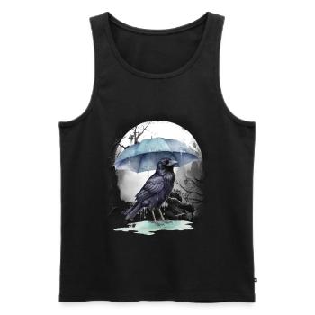 mystique corbeau corbeau corbeau - Débardeur bio Premium Homme - noir - Devant - Michal (187cm)