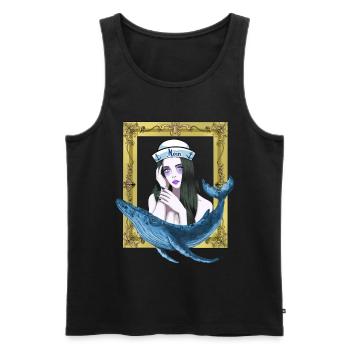sailors sailor seafaring fish fishes sailors - Men's Premium Organic Tank Top - black - Front - AI Model Male 178 light (178cm)