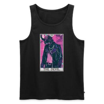 Tarot Cards Tarot Card The Devil The Devil - Men's Premium Organic Tank Top - black - Front - AI Model Male 178 light (178cm)