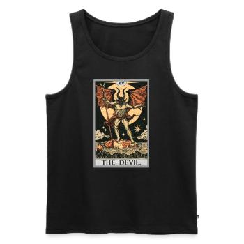 Tarot Cards Tarot Card The Devil The Devil - Men's Premium Organic Tank Top - black - Front - AI Model Male 178 light (178cm)