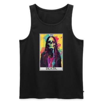 Tarot Card Tarot Card Death - Men's Premium Organic Tank Top - black - Front - AI Model Male 178 light (178cm)