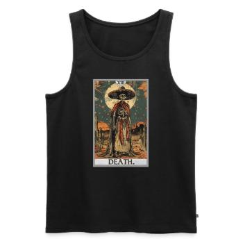 Tarot Card Tarot Card Death - Men's Premium Organic Tank Top - black - Front - AI Model Male 178 light (178cm)