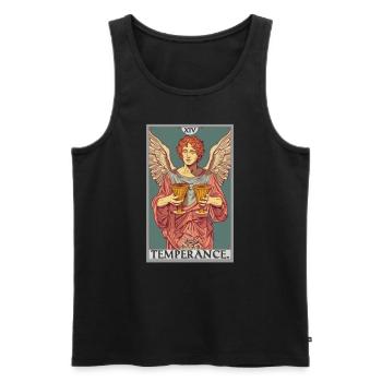Tarot Card Tarot Card Temperance Temperance - Men's Premium Organic Tank Top - black - Front - AI Model Male 178 light (178cm)