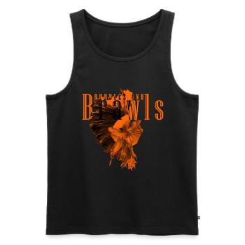 Betta Fish Bubbles And Brawls - Men's Premium Organic Tank Top - black - Front - AI Model Male 178 light (178cm)