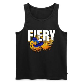 Kampffisch Siamesische Kampffische Fiery Fury - Männer Premium Bio Tank Top - Schwarz - Vorne - AI Model Male 178 light (178cm)